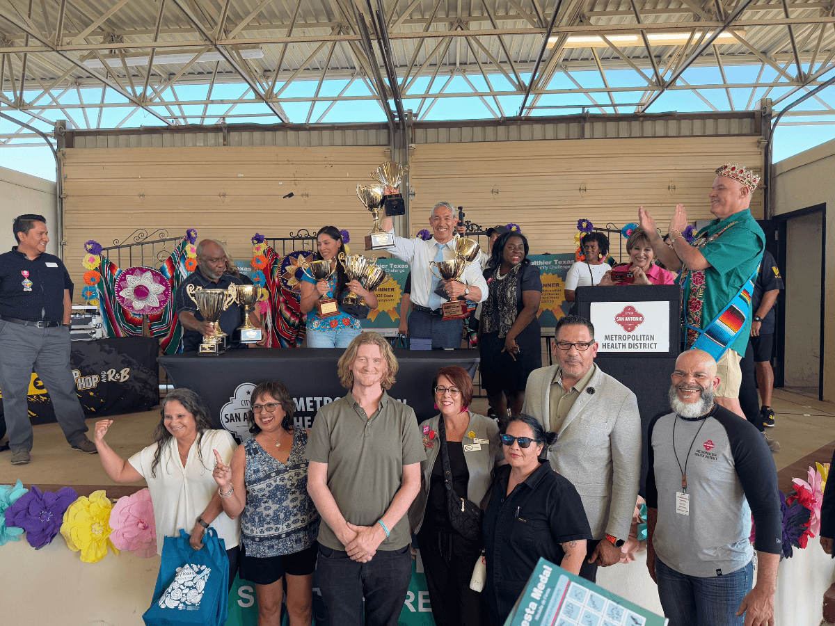 San Antonio Representatives accepting their trophy for the 2025 Community Challenge